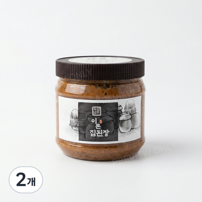 [이론]구수한 시골 재래식 집 된장, 1kg, 2개
