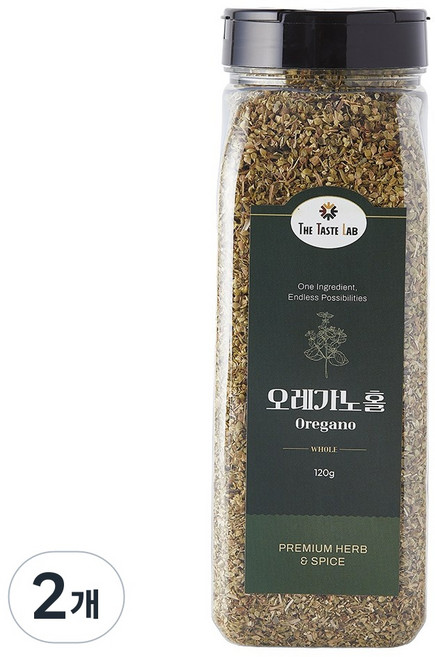 더테이스트랩 오레가노 가루 홀 럽드 분말 허브 향신료, 2개, 120g