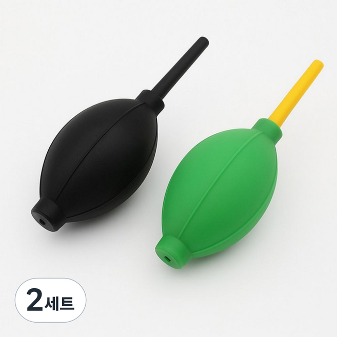샤샤픽 먼지털이 핸디 에어블로워, 블랙+초록, 2세트