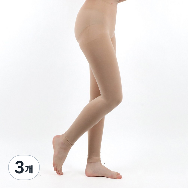 베일리화이트 여성 골프스타킹 기모 150데니아 가을 겨울 레깅스, 발목, 스킨, 3개