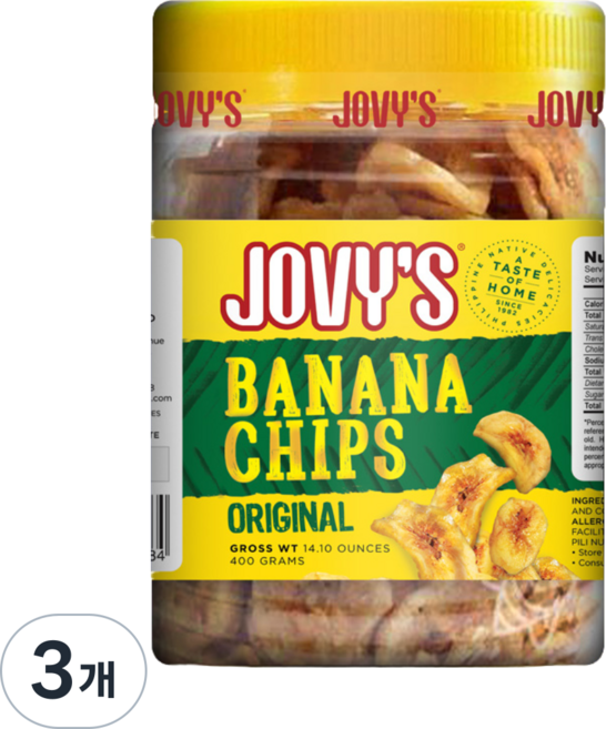 조비스 바나나칩, 320g, 3개