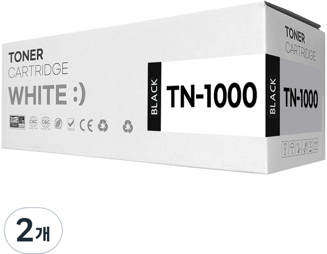 TN-1000 재생 호환 토너, 2개, 검정