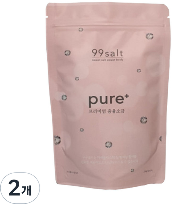 구구솔트 1000도씨 미네랄 용융소금 조리용 파우치, 250g, 2개