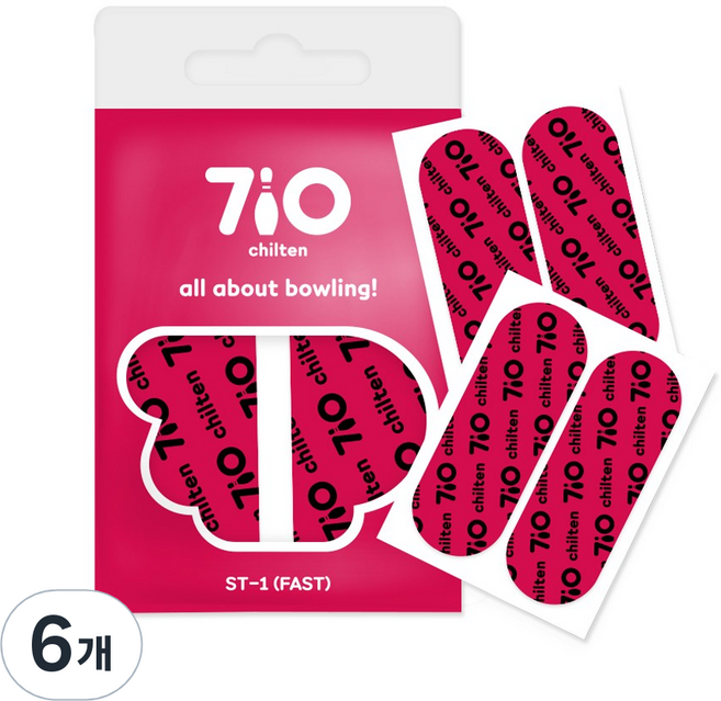 칠텐 볼링 엄지테이프 가장 얇은 두께 타이밍테이프 볼링용품, 6개, 레드