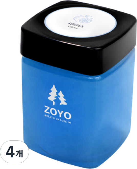 조요 고체탈취제 냄새제거 방향제 디퓨져 시트러스, 4개, 300ml