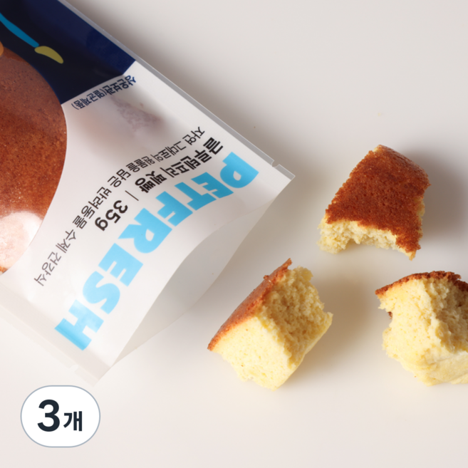 펫프레시 글루텐프리 펫빵 수제간식 강아지 고양이 저알러지 음수량, 3개, 35g, 빵