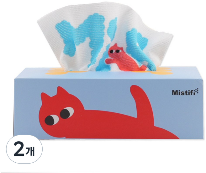 미스티파이 뽑아쓰는 고흡수 플리컷 극세사 다용도 항균 행주 티슈형 20매 <블루레터>, 2개, 20개입