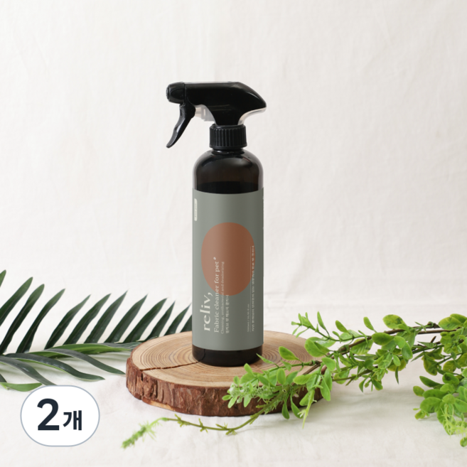 릴리브 패브릭 세정제 소파 러그 클리너 강아지 소변 냄새 탈취 얼룩 제거제, 2개, 500ml