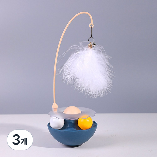 오드펫하우스 고양이장난감 고양이깃털장난감 깃털장난감 고양이낚시대 고양이장난감낚시대 고양이장난감자동 고양이캣닢, 3개, 블루