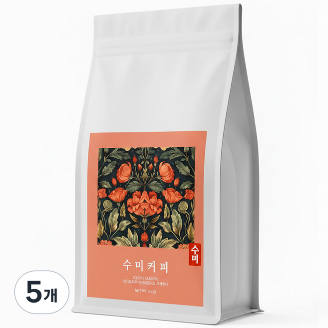 수미커피 에티오피아 예가체프G1 코케허니 스페셜티 원두, 500g, 5개, 홀빈(분쇄안함)