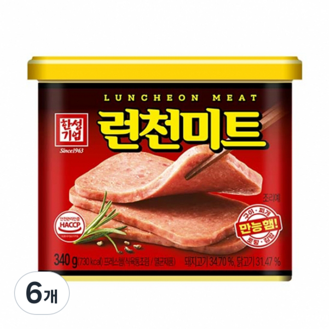 한성기업 런천미트, 340g, 6개