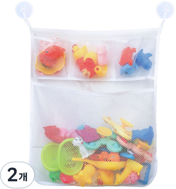 코코쥬 대형사이즈 욕실 정리 그물망1개+걸이2개, 2개