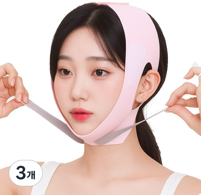 싱글레이드 얼굴 리프팅 밴드, 3개, 핑크