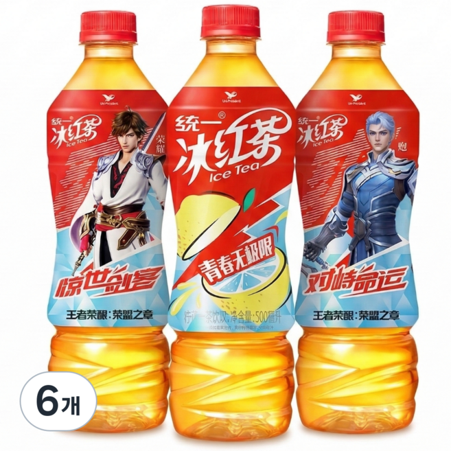 빙홍차 아이스티, 500ml, 6개