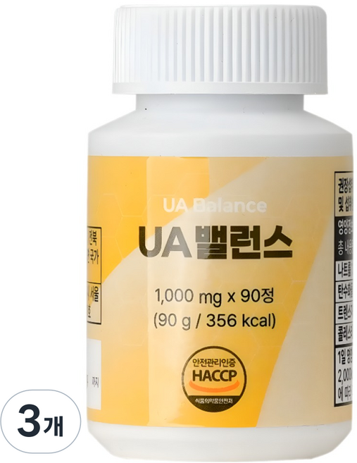 UA밸런스 요산 타트체리 샐러리씨앗 관절 밸런스 케어 포뮬러 컨디션 데일리 관리 영양제 3개월분, 3개, 90정