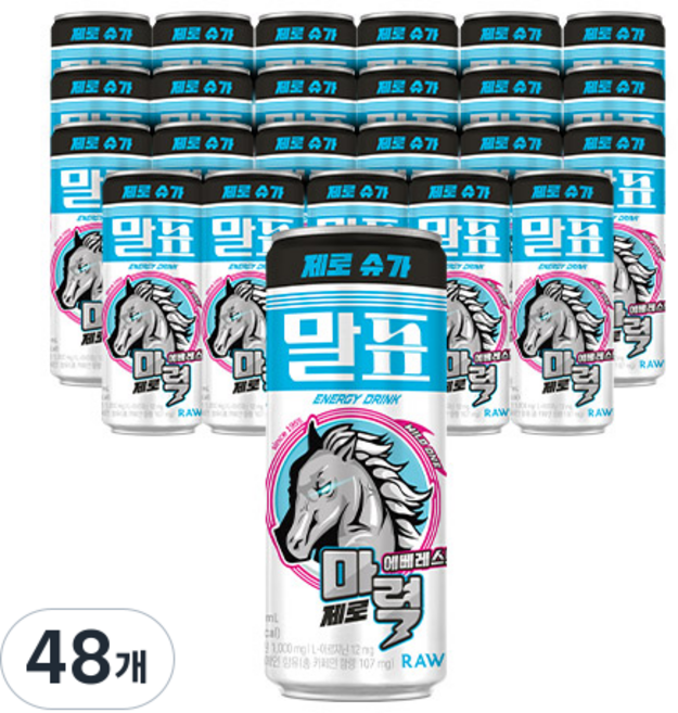 말표 마력 에베레스트 화이트 에너지드링크, 250ml, 48개