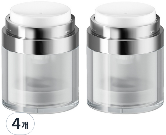 싱글레이드 에어리스 진공 펌프 공병, 투명, 4개, 30ml