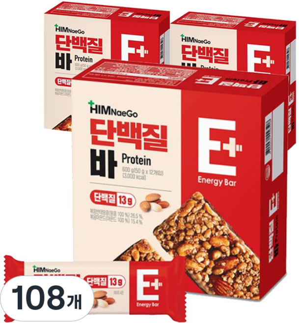 단백질바, 50g, 108개