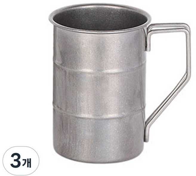 캠핑 스텐컵 스테인레스 스텐레스 304 머그컵, 그레이, 380ml, 3개