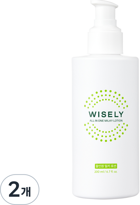 와이즐리 남성 올인원 밀키 로션, 2개, 200ml