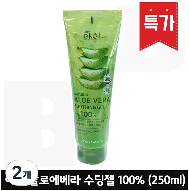 이켈 알로에 베라 100% 수딩젤, 2개, 250ml - 쿠팡