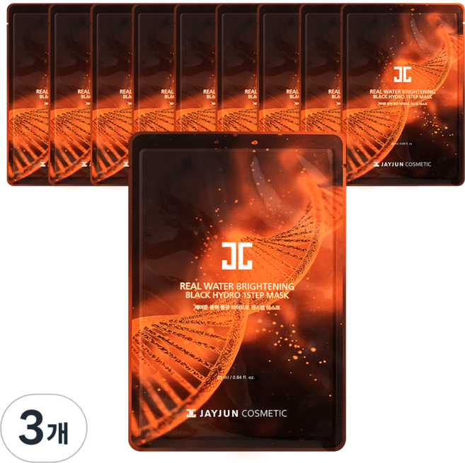 제이준 블랙 물광 하이드로 마스크, 10개입, 3개