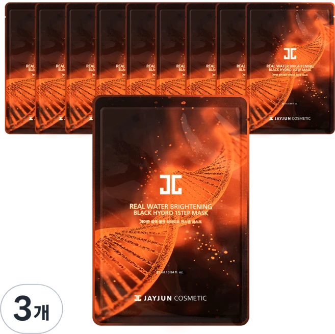 제이준 블랙 물광 하이드로 마스크, 10개입, 3개 - 쿠팡