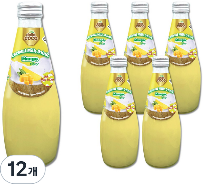 델타코코 망고맛 코코넛밀크 드링크, 12개, 290ml