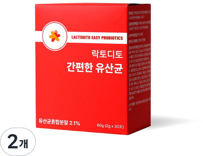 락토디토 간편한 유산균 30포 60g, 2개, 30회분