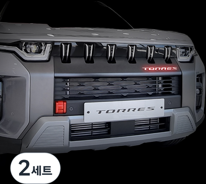 [오카] 토레스 호환 용품 프론트 레터링 리플렉터 튜닝 반사 스티커, 2세트, [오카] 레드