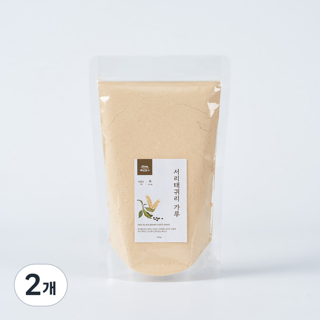 백년본가 100% 곡물 식사대용 서리태 귀리 가루, 500g, 2개