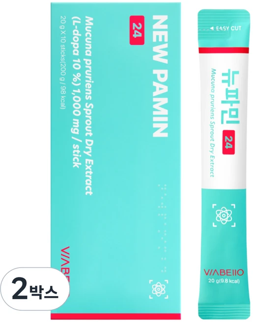 비아벨로 뉴파민24 식물성 벨벳빈 l아르기닌 엘도파, 2박스, 10회분 - 쿠팡