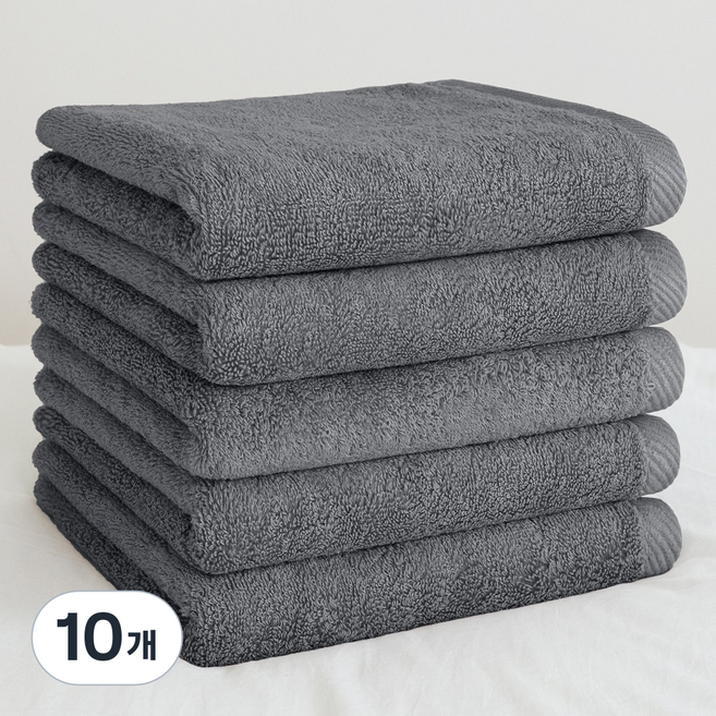송월타월 메르디앙 호텔수건 150g 30수, 10개, 다크그레이
