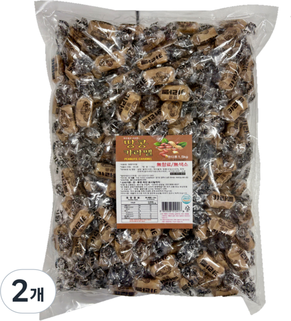 더식품 땅콩카라멜 벌크 1.5kg x 2개