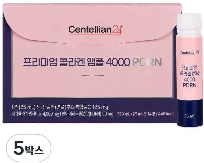 동국제약 센텔리안24 프리미엄 마시는 PDRN 콜라겐 앰플 4000, 350ml, 5박스