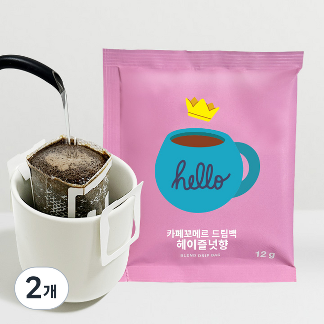 카페꼬메르 드립백 커피 헤이즐넛향, 2개, 10개입, 12g