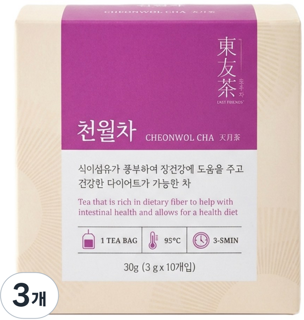 천월차 민들레 우엉 비트 차 1L 대용량 명상 아티스트 설계 무카페인 식이섬유차 프리미엄 티백 (30g), 3g, 10개입, 3개, 3g