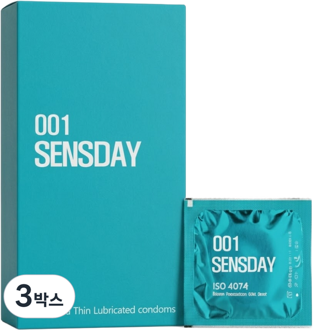 001 센스데이 울트라씬 일반형 콘돔(001 SNESDAY), 3박스, 10개입