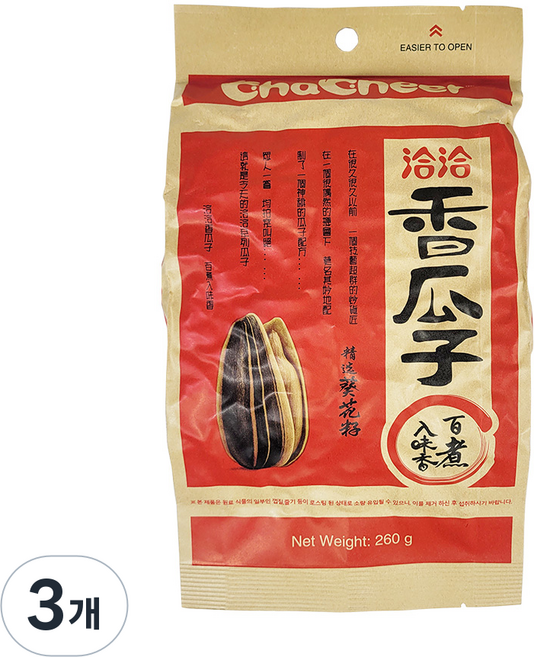 챠챠 해바라기씨 양념맛, 3개