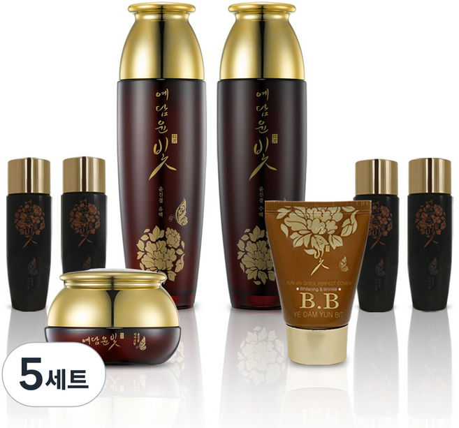 예담윤빛 윤진결 여성 기초 화장품 4종 세트, 5세트