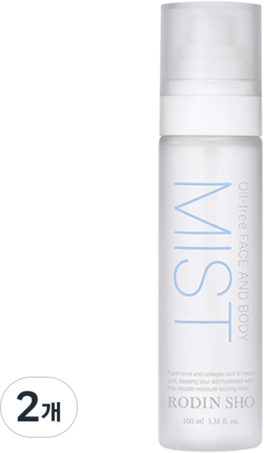 코리아나 로댕쇼 오일프리 콜라겐 수분 얼굴 미스트, 2개, 100ml