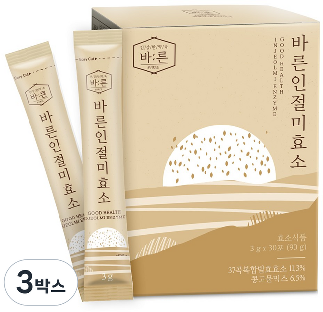 바른 인절미 효소 곡물 발효 효소식품, 3개, 90g