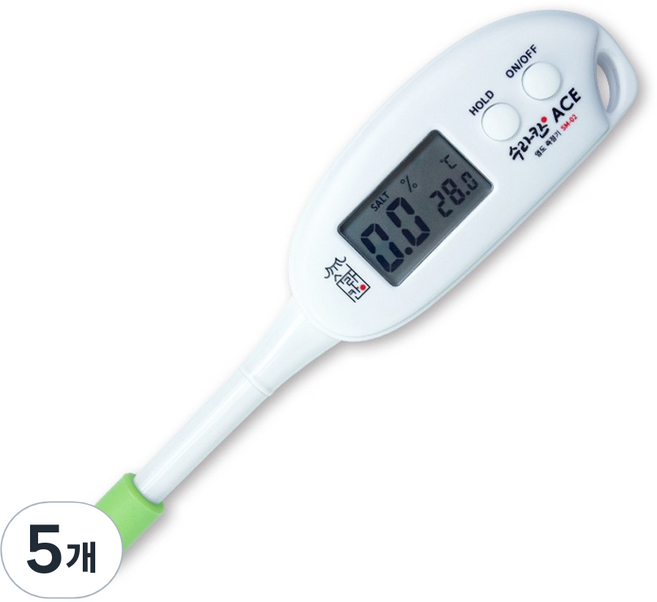 디지털 염도계 5프로 측정 업소용 염도측정기 식당 공장 김치 국 장아찌 찌개, SM02, 5개