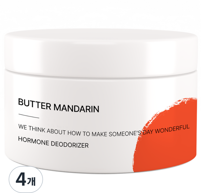 버터만다린 고체 실내 탈취제 방 학생 옷 강력 강아지 냄새 홀애비 호르몬용, 180g, 4개