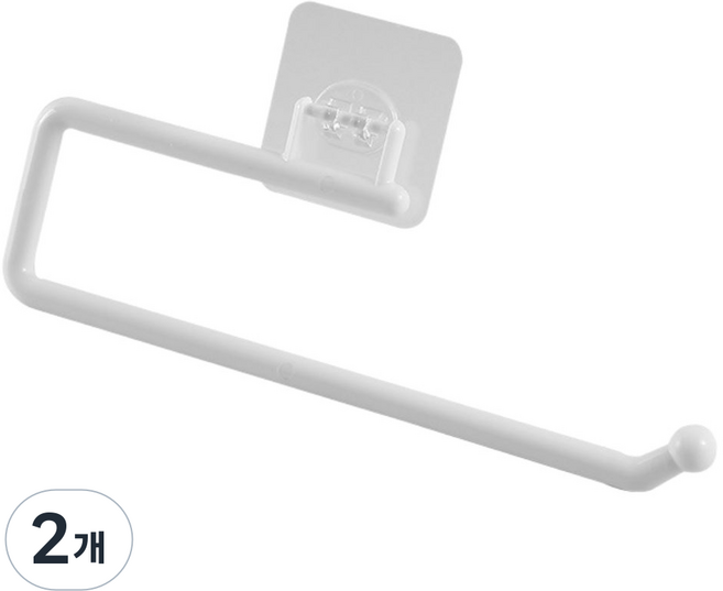 무타공 접착식 키친타올걸이 행주걸이 랩걸이, 2개