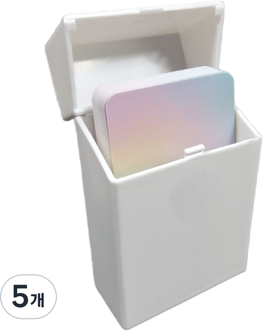 플래그잇 원터치 카드 보관함 홀더, 5개, 화이트