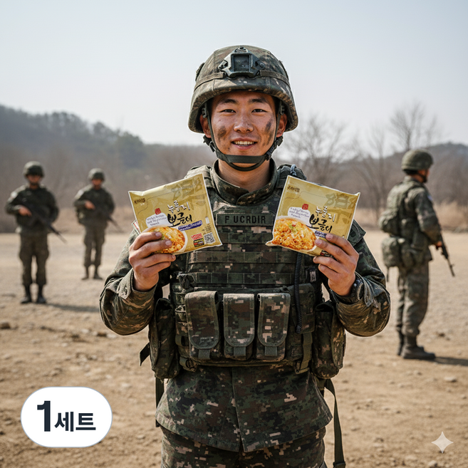 범푸드24 간편식 전투식량 라면밥 뽀글이+수저, 100g, 1세트