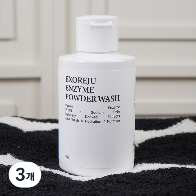 엑소리쥬 엔자임 파우더워시 효소세안제 폼클렌징, 80g, 3개