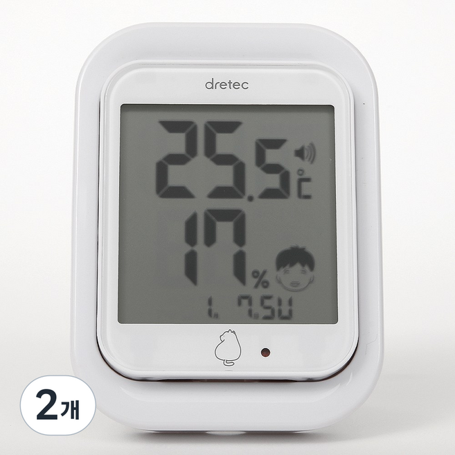 드레텍 온습도계 O-293, 화이트, 2개