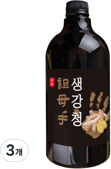 국내산 수제 생강청 1L 고농축 진한 생강원액 생강차, 3개, 1개입